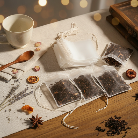 Sachets de Thé à usage unique en Tissu non Tissé – 100 Pièces