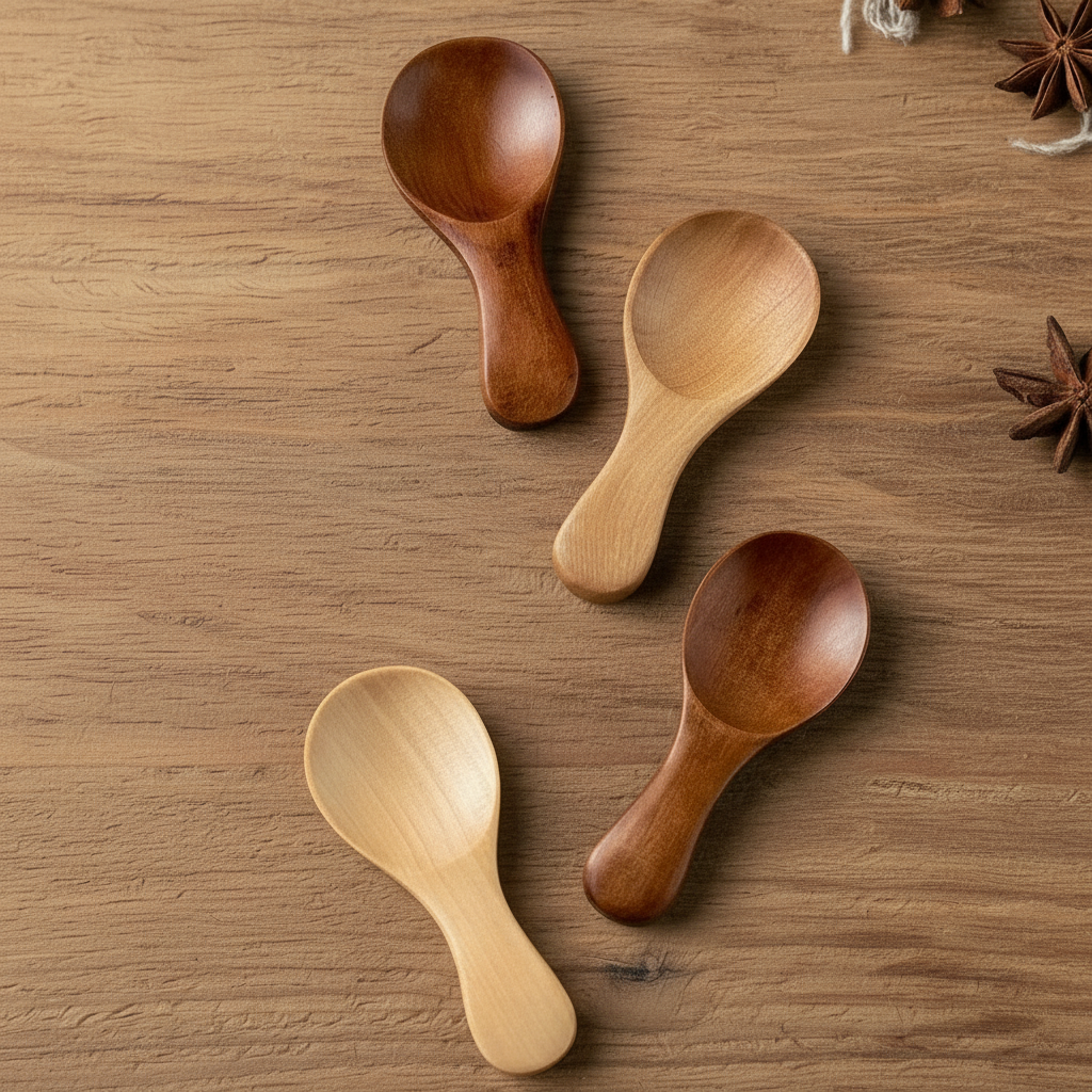 Mini-Cuillères en bois pour thé ou tisane en vrac